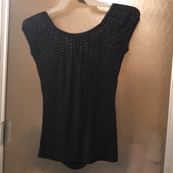 💋Black With Silver Polka Dot Top💋 - Picture 4 of 4